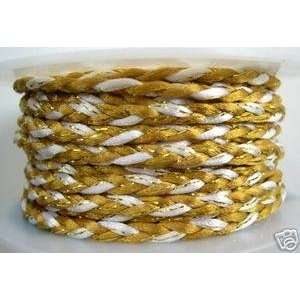   Braided Satin Cording Gold And White .25 Inch Arts, Crafts & Sewing