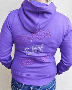 NWT JUSTIN BIEBER NEVER SAY NEVER PURPLE HOODIE HARD TO FIND TOP 