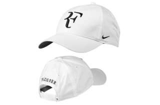 Authentic Nike Hat Cap RF ROGER FEDERER White/Black Tennis Hat Dri Fit 
