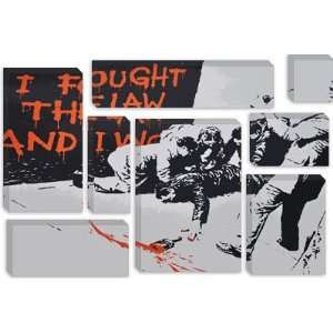  I Fought The Law And I Won by Banksy Canvas Painting Art 
