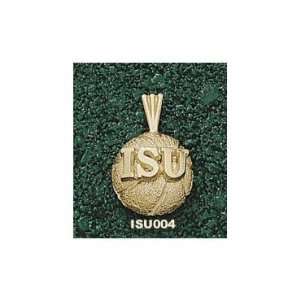 Indiana State Sycamores Solid 10K Gold ISU Basketball Pendant 