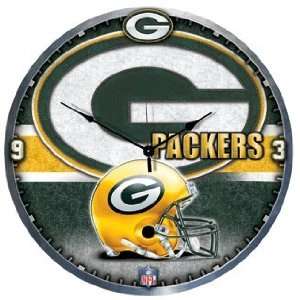 NFL Green Bay Packers Clock   High Definition Art Deco XL Style 