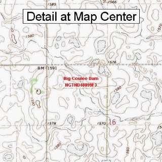  USGS Topographic Quadrangle Map   Big Coulee Dam, North 