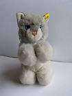 VINTAGE STEIFF ANGRY CAT TOY 16CM SILVER BUTTON W/ ID