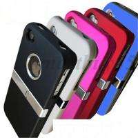   COVER W/CHROME FOR iPhone 4 4G 4S CASE WHITE/BLACK/BLUE/RED/HOT PINK