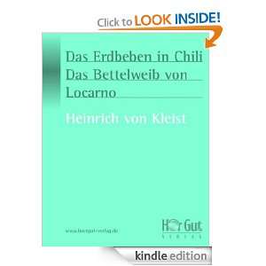 Das Erdbeben in Chili/Das Bettelweib von Locarno (German Edition 