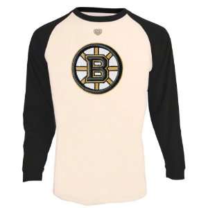  Boston Bruins Old Time Hockey White Weaver Long Sleeve 