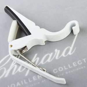   Electric Guitar Trigger Capo Key Clamp   White Musical Instruments