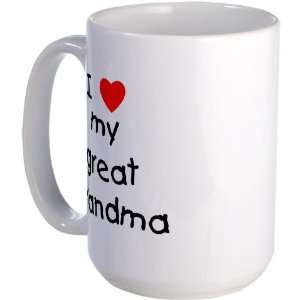  I love my great grandma Grandma Large Mug by  
