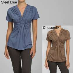 Casual Freedom Womens Knot Front Top  