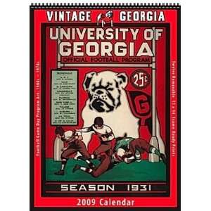  Georgia Bulldogs 2009 Vintage Football Program Calendar 