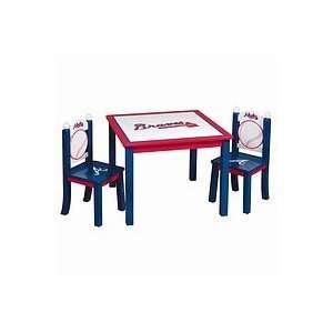 Guidecraft Major League Baseball?   Braves Table & Chairs Set  