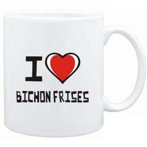  Mug White I love Bichon Frises  Dogs