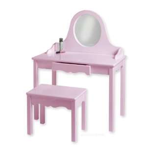  Girls Vanity and Bench Set Soft Pink Toys & Games