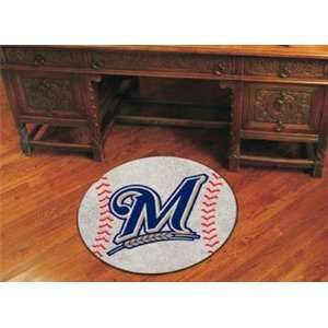  Milwaukee Brewers MLB Gear Baseball Area Rug Logo Mat 