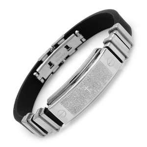  Edforce Stylish Brand New Gentlemens Cross Bracelet Stainless Steel 