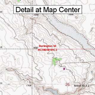 USGS Topographic Quadrangle Map   Burlington SE, North Dakota (Folded 