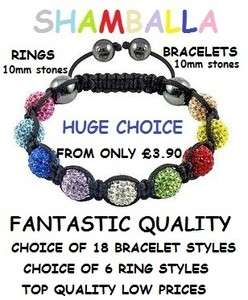 Shamballa Disco Ball Friendship Bracelets & Rings. Shambala.  