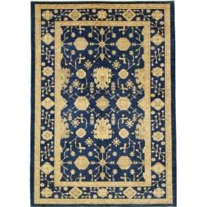  69 x 96 Blue Hand Knotted Wool Ziegler Rug Furniture 