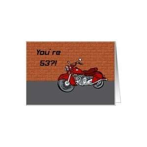  Motorcycle An Antique 53rd Birthday Card Card Toys 