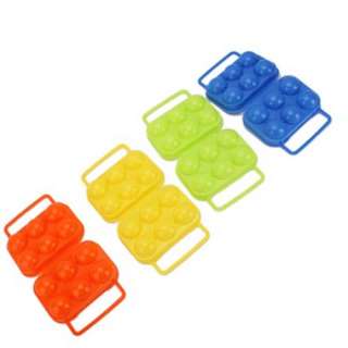   Plastic Egg Carrier 6 Holder Container Camping Solid Color  