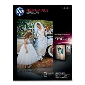  HP HP Premium Plus Photo Paper, Soft Gloss/Matte, 8 1/2 x 