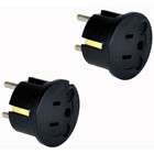 GS20 3 Prong American to 2 prong European (round) Wall Outlet Plug 