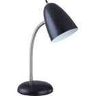 Anthony California Metal Table Lamp in Black with Chrome Inserts