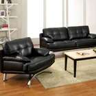Hokku Designs Malibu Bonded Leather Sofa and Chair Set