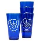 Caseys Milwaukee Brewers MLB Plastic Pint Glass Set
