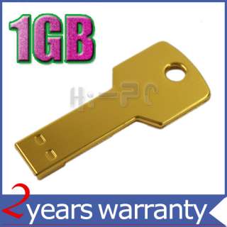 1GB Metal Key USB 2.0 Flash Memory Drive Stick Yellow  