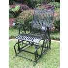   PORCH GLIDER in BLACK with a SILVER SHEEN FINISH   PATIO FURNITURE