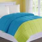   Microfiber Down Alternative Comforter King in Turquoise/Lime