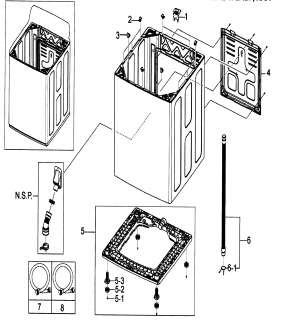 SAMSUNG Washer Tub assy Parts  Model WA5471ABP/XAA  PartsDirect 