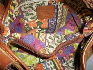FOSSIL Tan Brown Leather Hobo Tote Handbag Bag  