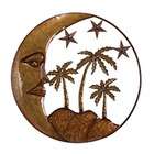 Benzara 63841 Island Sun Stars N Palms Metal Wall Art Decor Sculpture