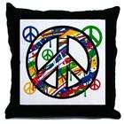 Artsmith Inc Throw Pillow Peace Symbol Sign Dripping Paint