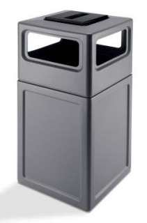38 Gallon Square Outdoor Garbage Can w/Dome Lid Ashtray  