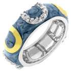 2FA Light Blue Horseshoe Enamel Ring (size 05)