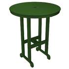   Recycled Earth Friendly Outdoor Patio Round Bar Table   Forest Green