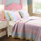 set includes a quilt bumper dust ruffle and fitted sheet