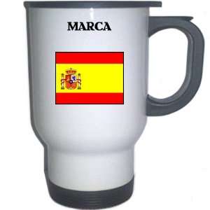  Spain (Espana)   MARCA White Stainless Steel Mug 