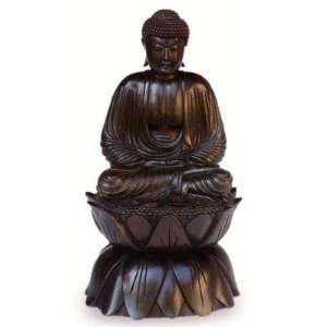 Meditating Buddha on Lotus Sculpture 