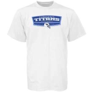 Mens Tennessee Titans S/S Basic White Tshirt  Sports 