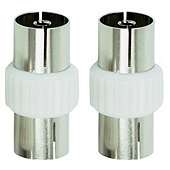 Aerial Cable Couplers Pack of 2   Tesco