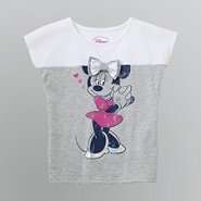 Disney Girls Minnie Mouse Bow Front T Shirt 