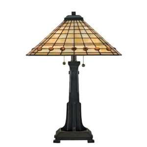  Quoizel Marston Tiffany 2 Light Table Lamp