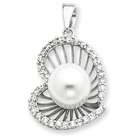   features pendant heart shape cubic zirconia stone and mother of pearl