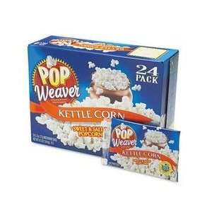 Pop Weaver Microwave Popcorn, Kettle Corn Flavor, 24/Box (OFX103680 