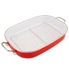 Reston Lloyd Roaster pan with metal rack, Red